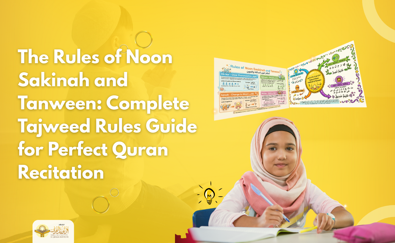Tajweed rules for Quran recitation guide.